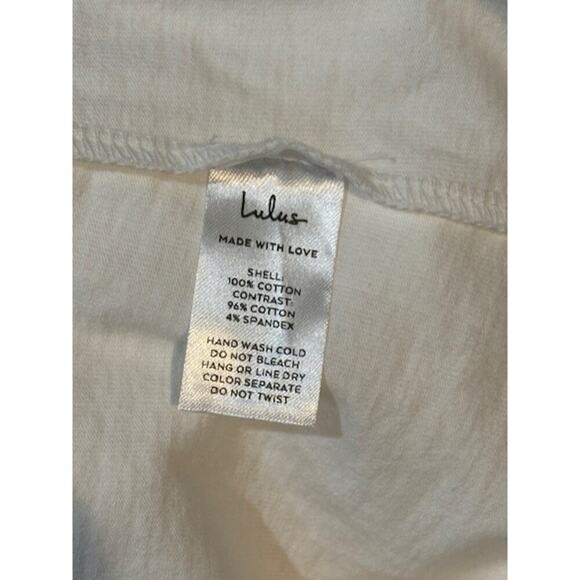 Lulus Summer Beauty White Ribbed Twist-Back Midi Dress – Size Medium - Picture 6 of 6